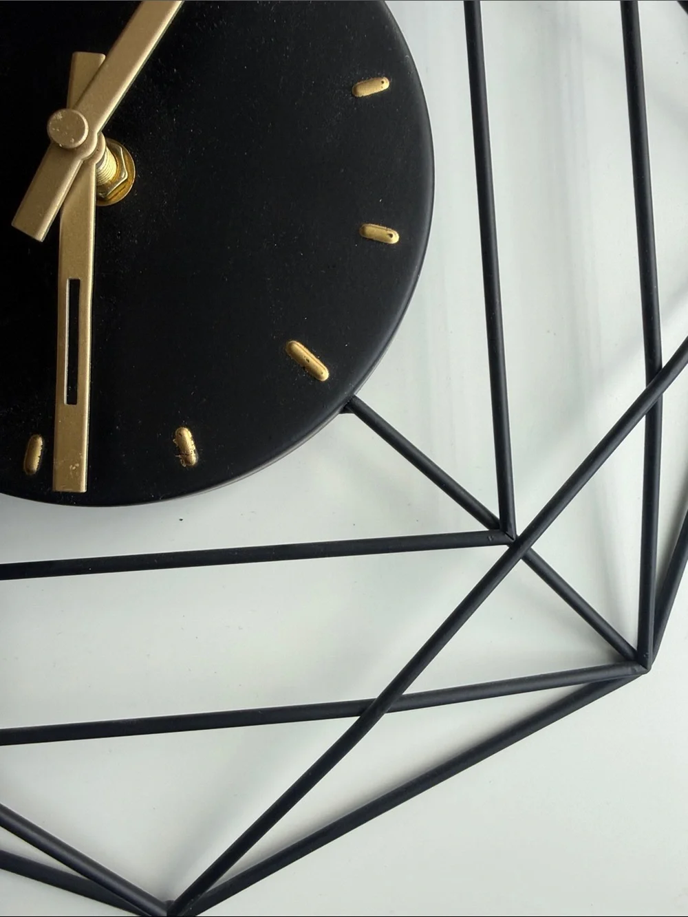 Modern Industrial Octagonal Frame Clock